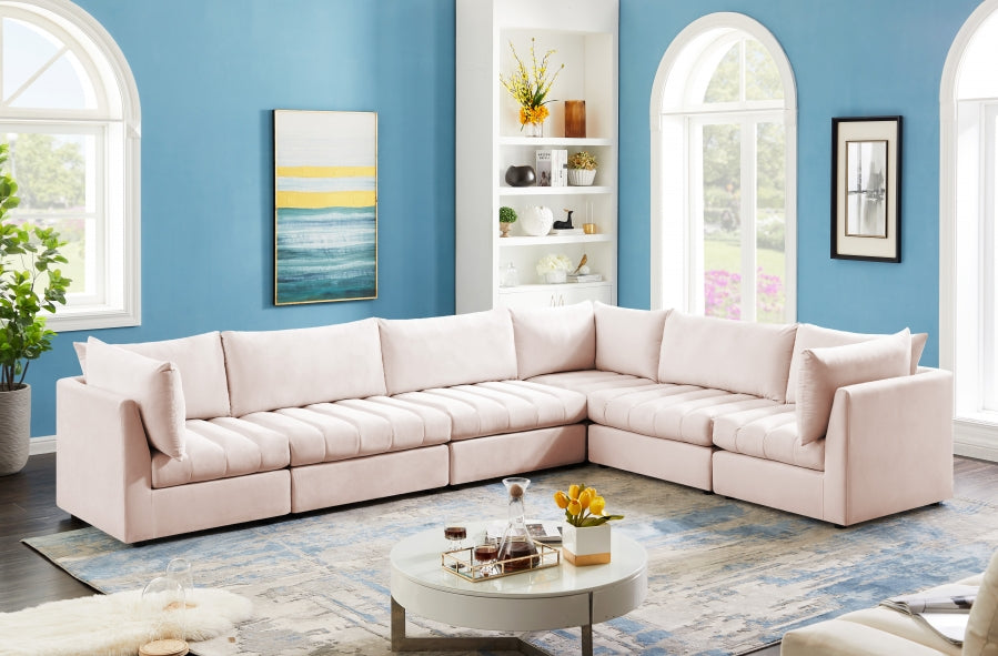 Sectionnel modulaire en velours Jacob