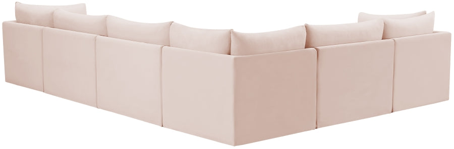 Sectionnel modulaire en velours Jacob