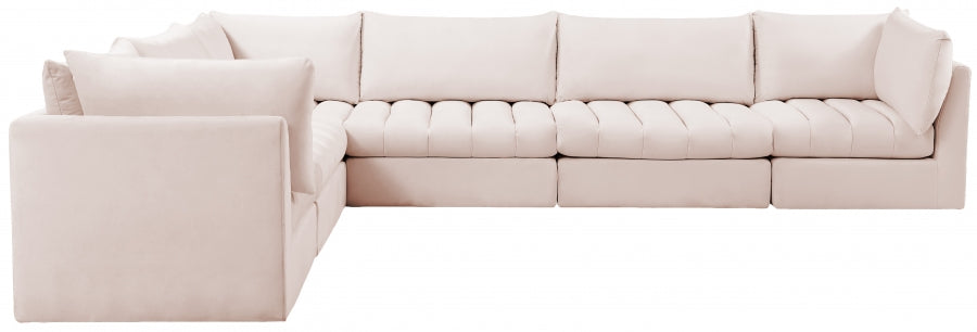 Sectionnel modulaire en velours Jacob