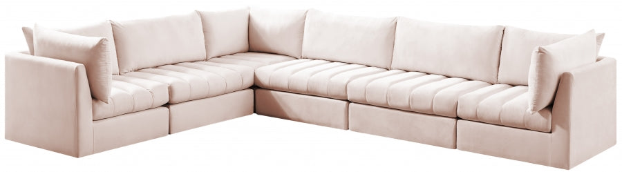 Sectionnel modulaire en velours Jacob