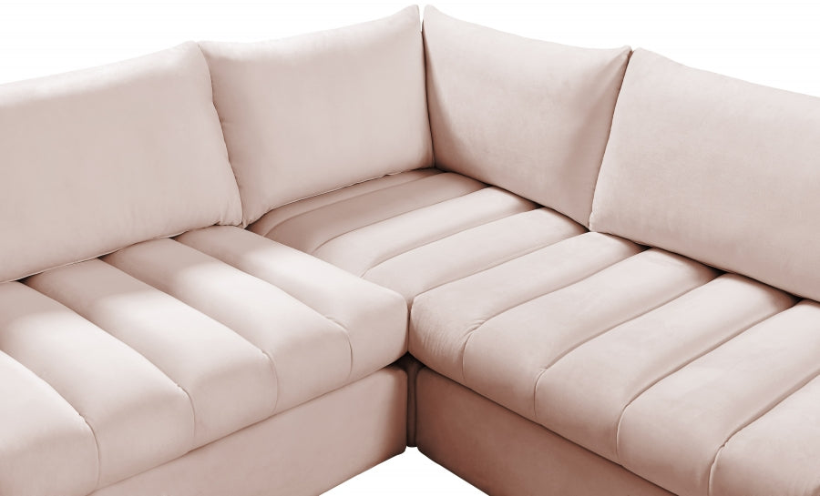 Sectionnel modulaire en velours Jacob