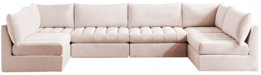 Sectionnel modulaire en velours Jacob