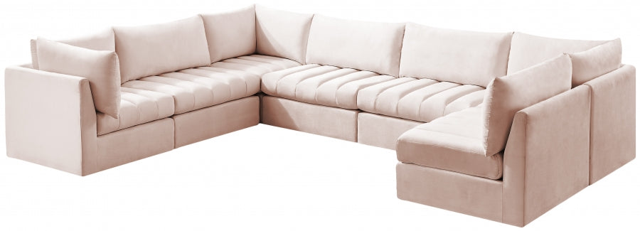 Sectionnel modulaire en velours Jacob