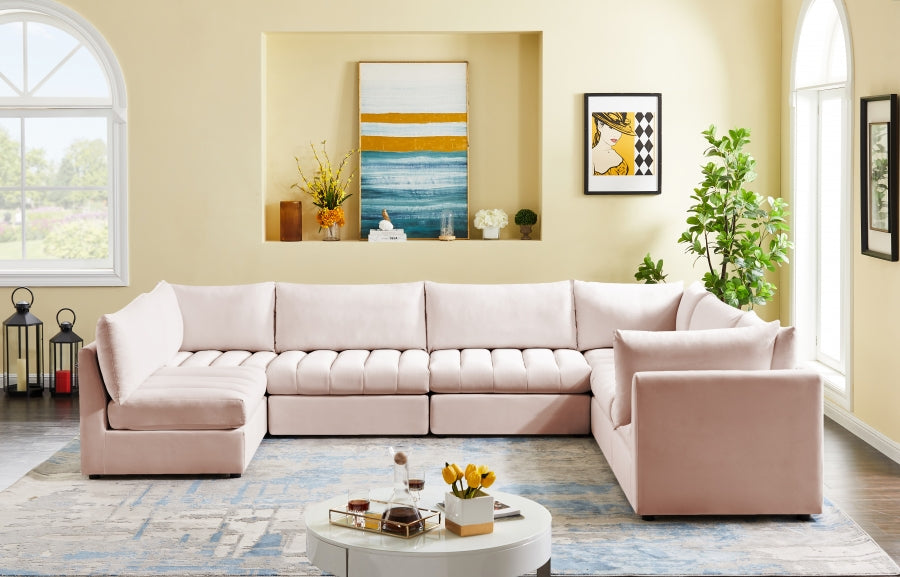 Sectionnel modulaire en velours Jacob