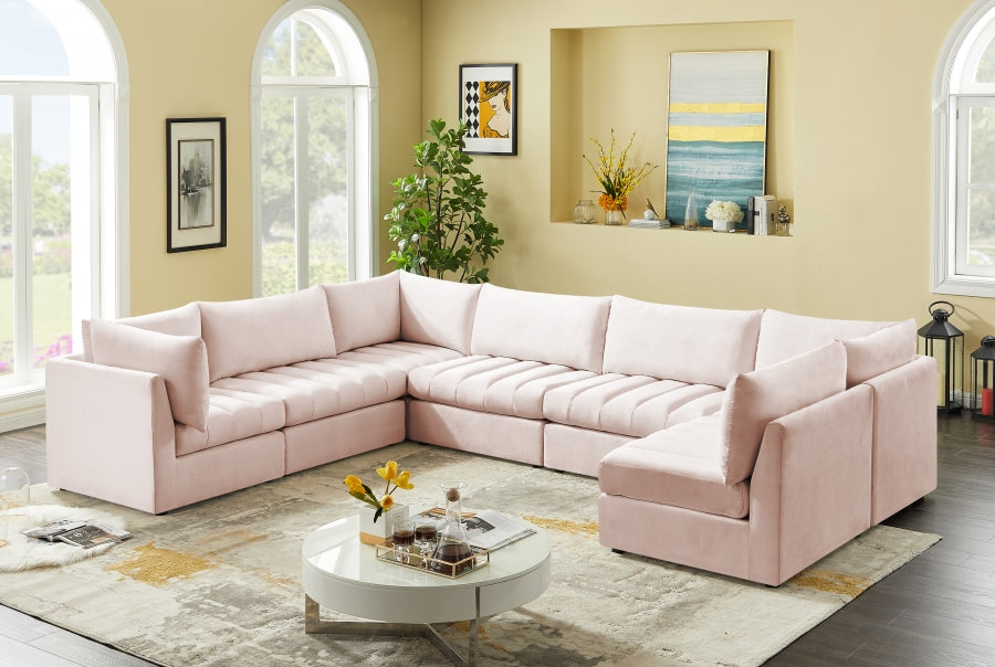 Sectionnel modulaire en velours Jacob