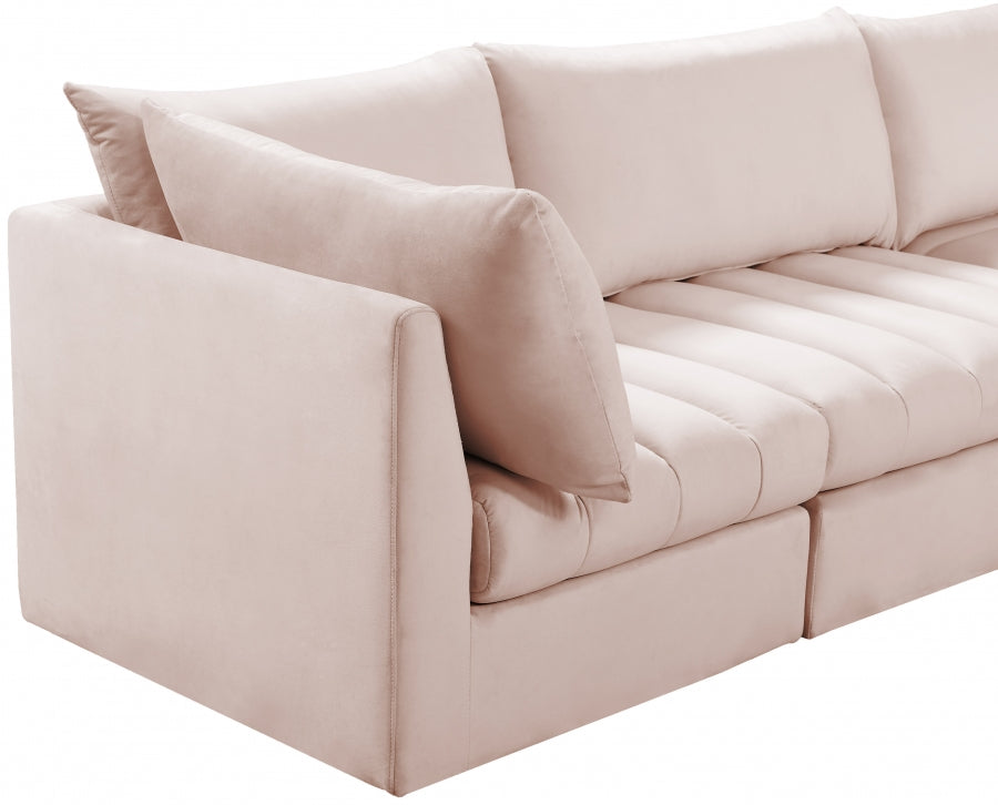 Sectionnel modulaire en velours Jacob