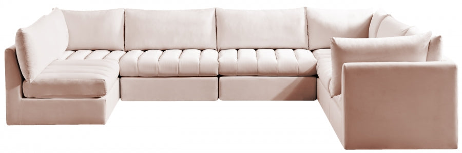 Sectionnel modulaire en velours Jacob