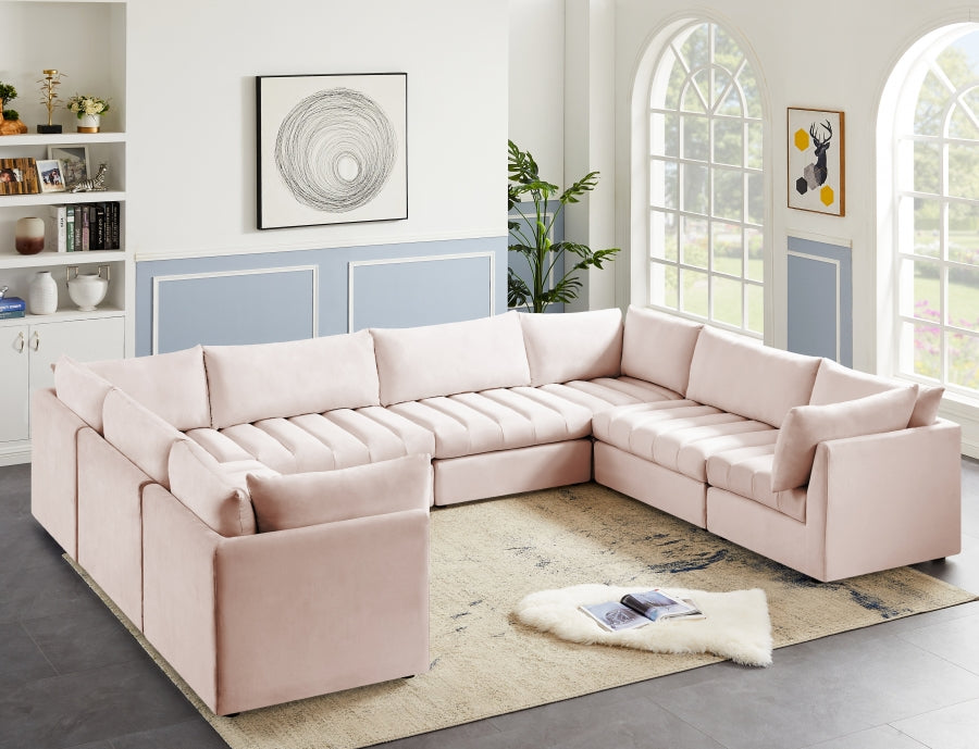 Sectionnel modulaire en velours Jacob
