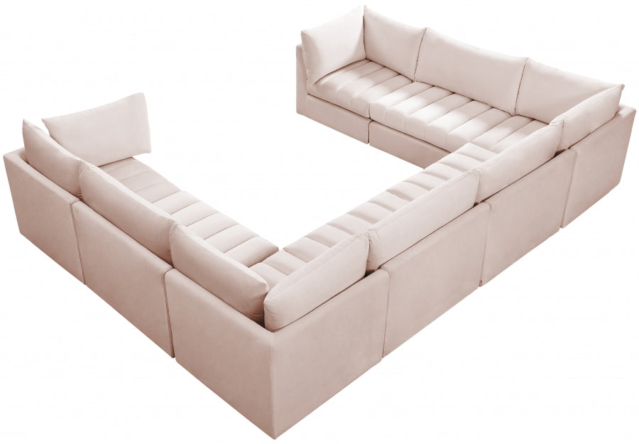 Sectionnel modulaire en velours Jacob