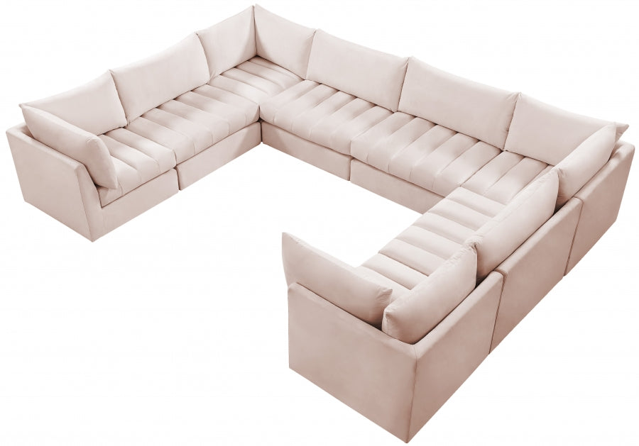 Sectionnel modulaire en velours Jacob