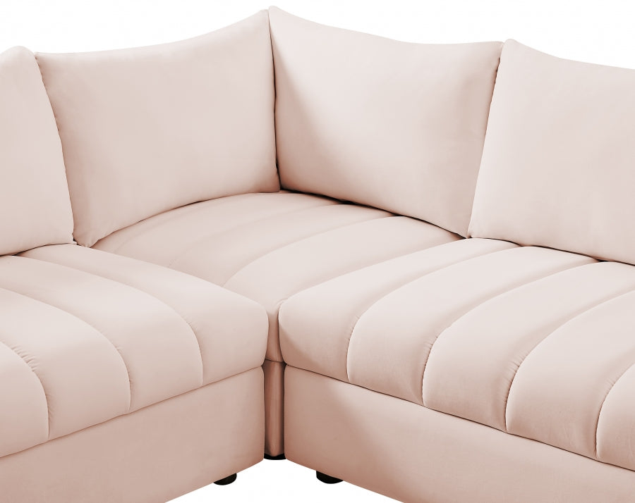 Sectionnel modulaire en velours Jacob