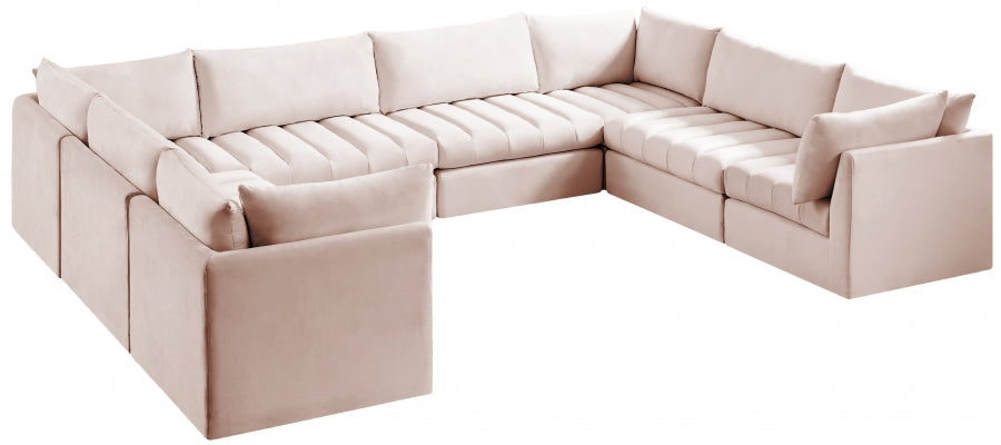 Sectionnel modulaire en velours Jacob