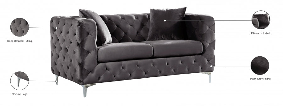 Causeuse en velours Scarlett 