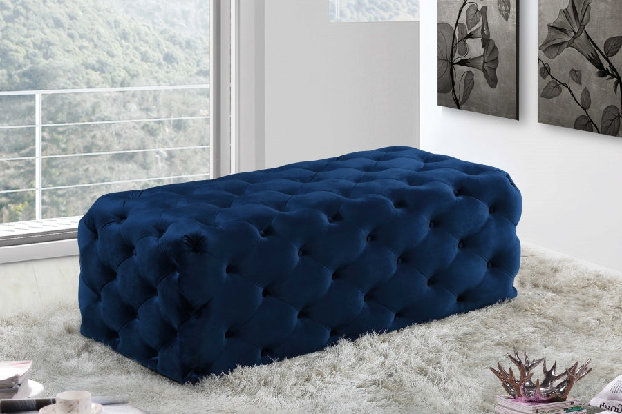 Pouf en velours Casey | Banc