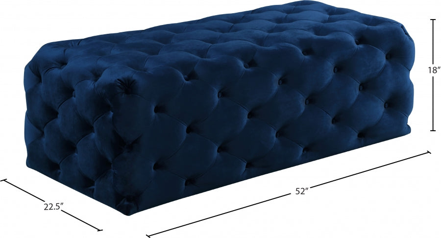 Pouf en velours Casey | Banc