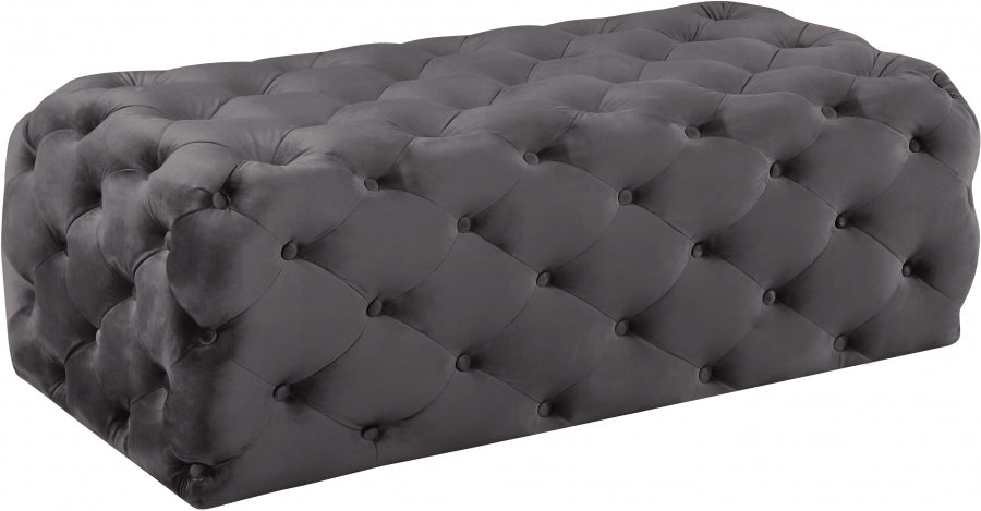 Pouf en velours Casey | Banc