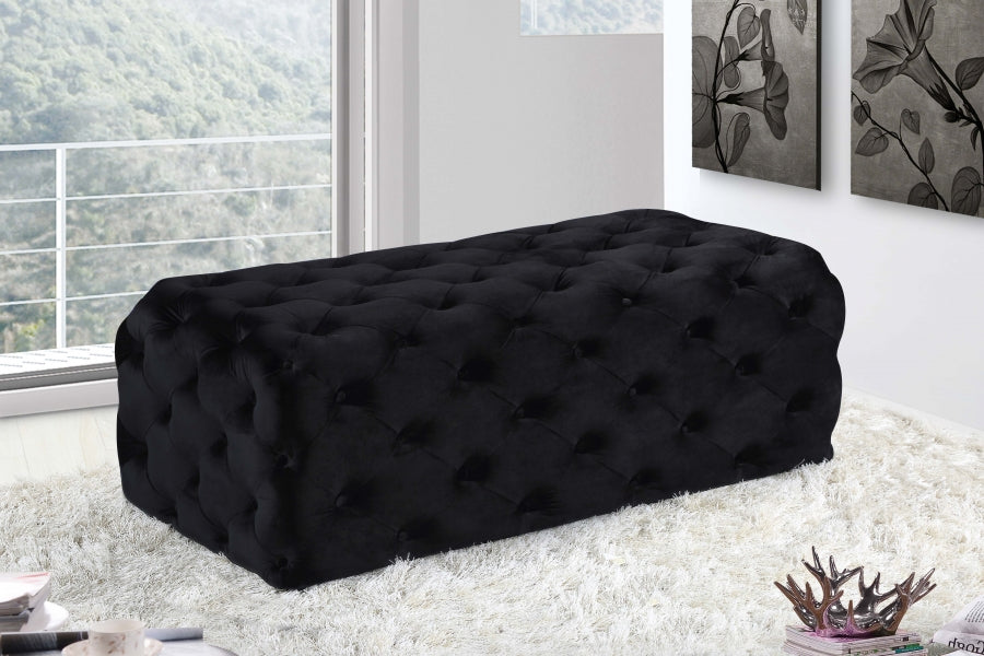 Pouf en velours Casey | Banc