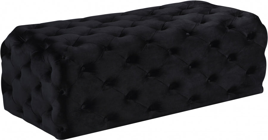 Pouf en velours Casey | Banc