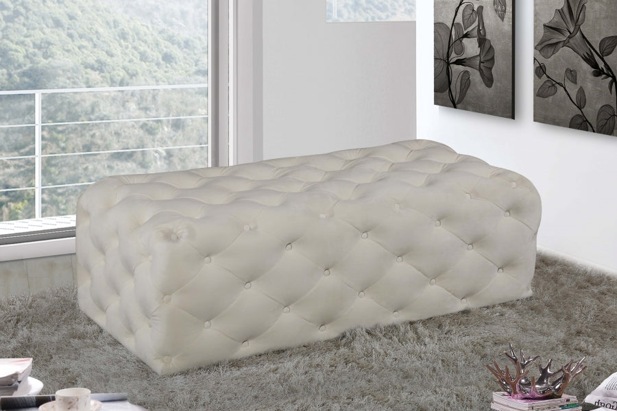 Pouf en velours Casey | Banc
