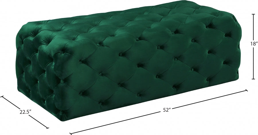 Pouf en velours Casey | Banc
