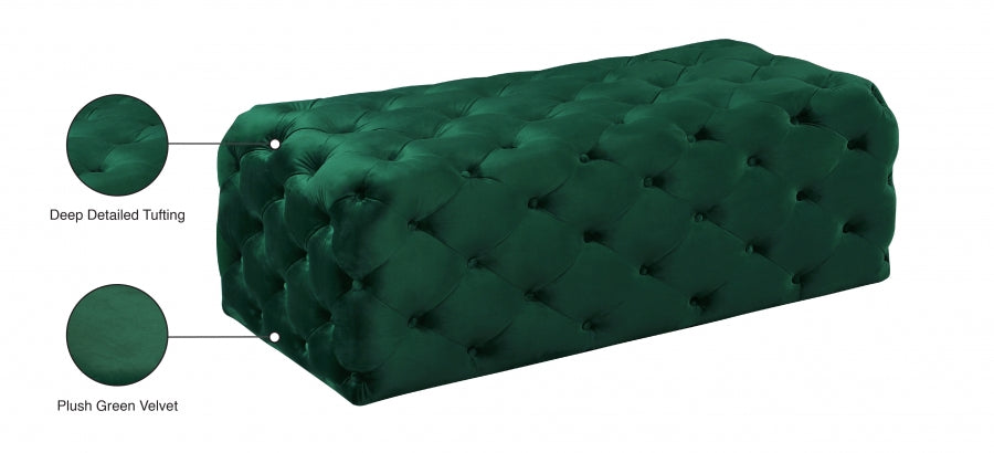 Pouf en velours Casey | Banc
