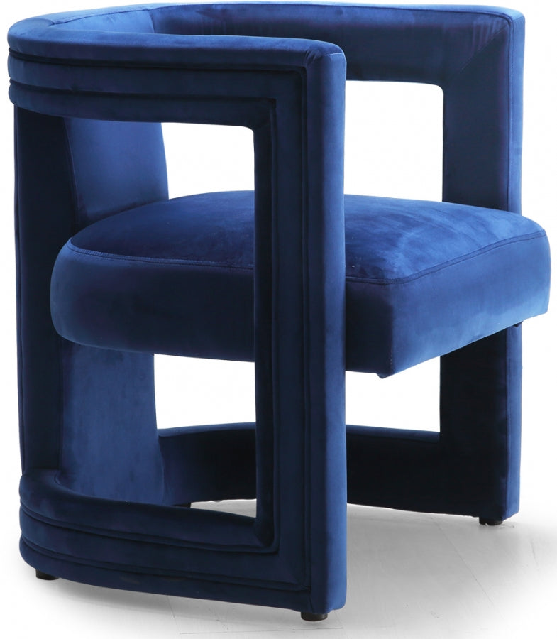 Chaise de salle à manger/d'appoint en velours Blair