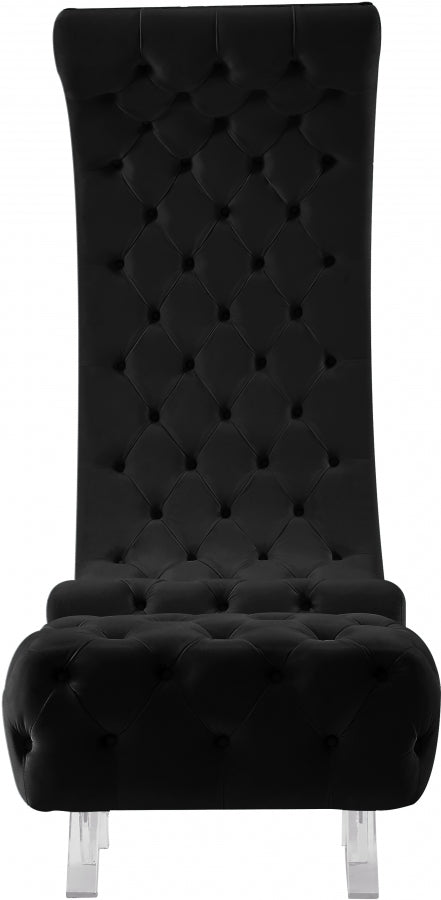 Chaise en velours Crescent