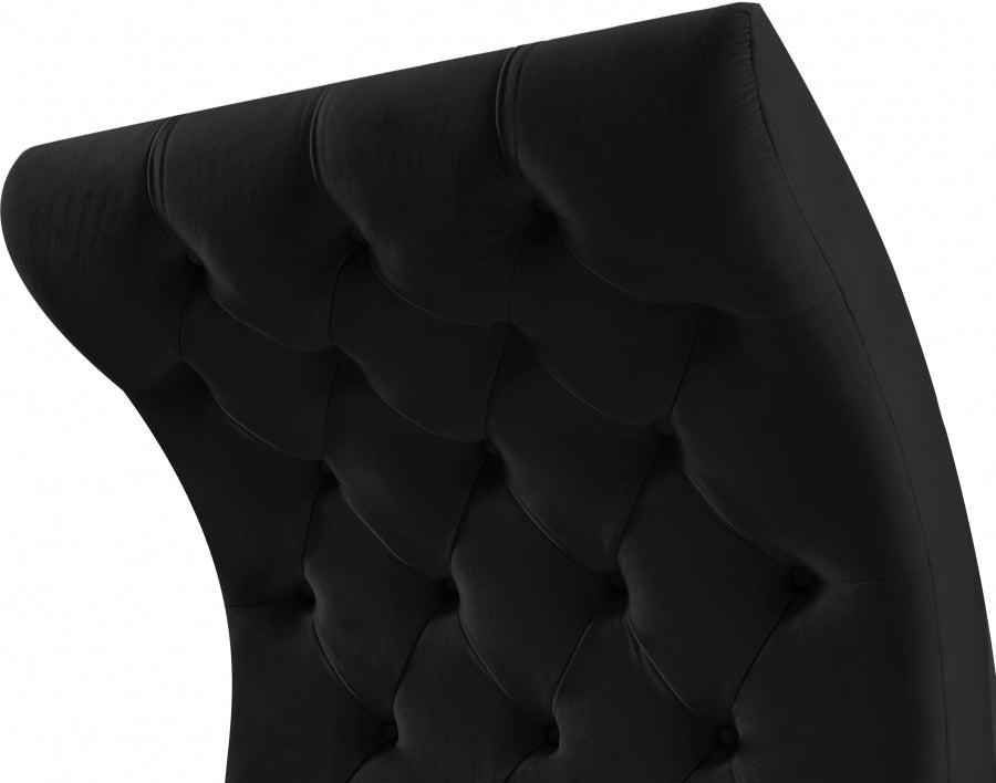 Chaise en velours Crescent