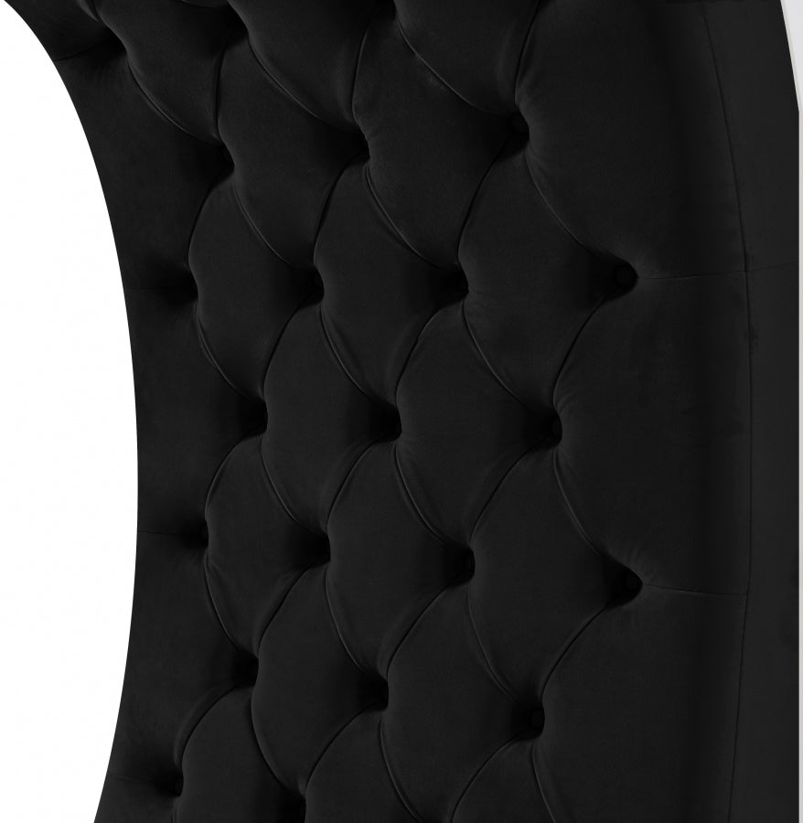 Chaise en velours Crescent