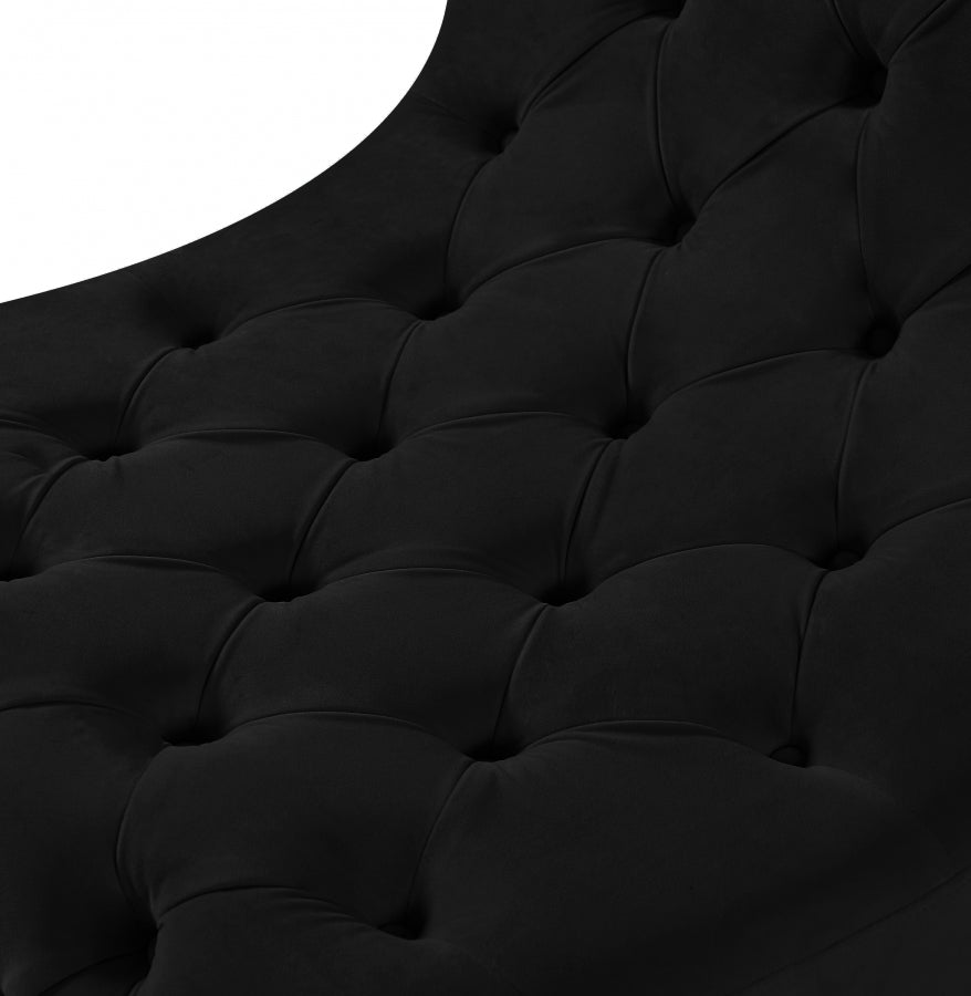 Chaise en velours Crescent