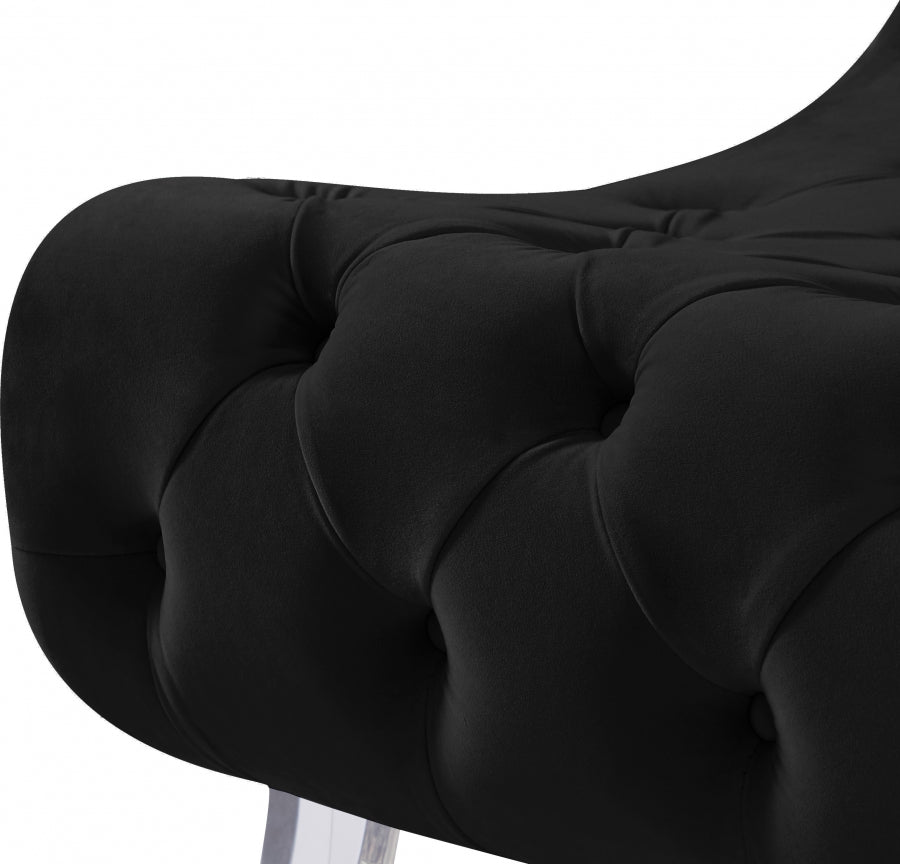 Chaise en velours Crescent