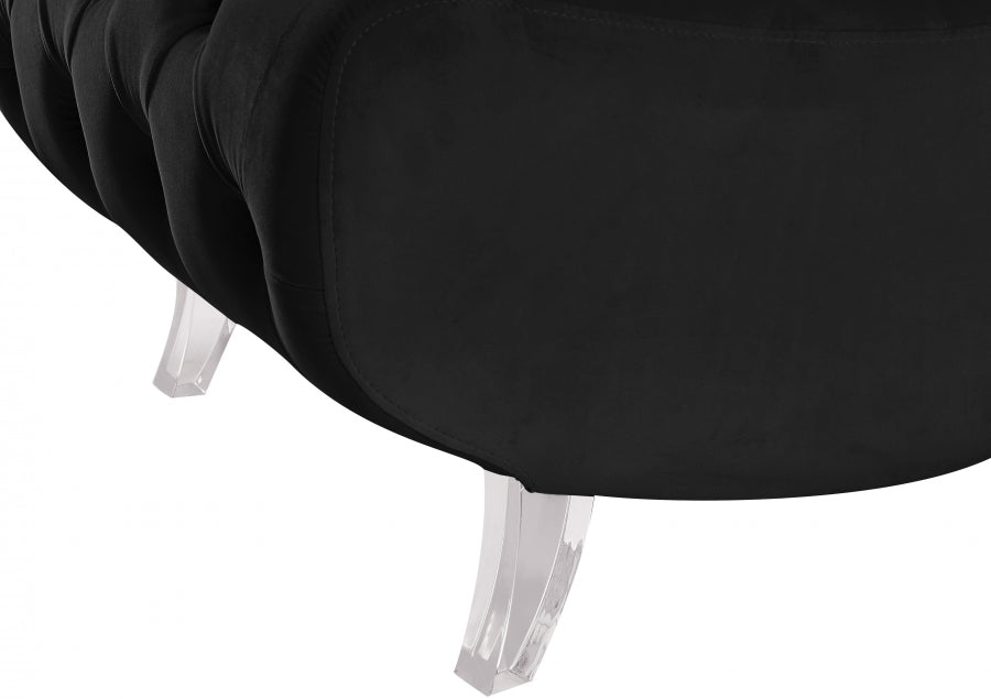 Chaise en velours Crescent