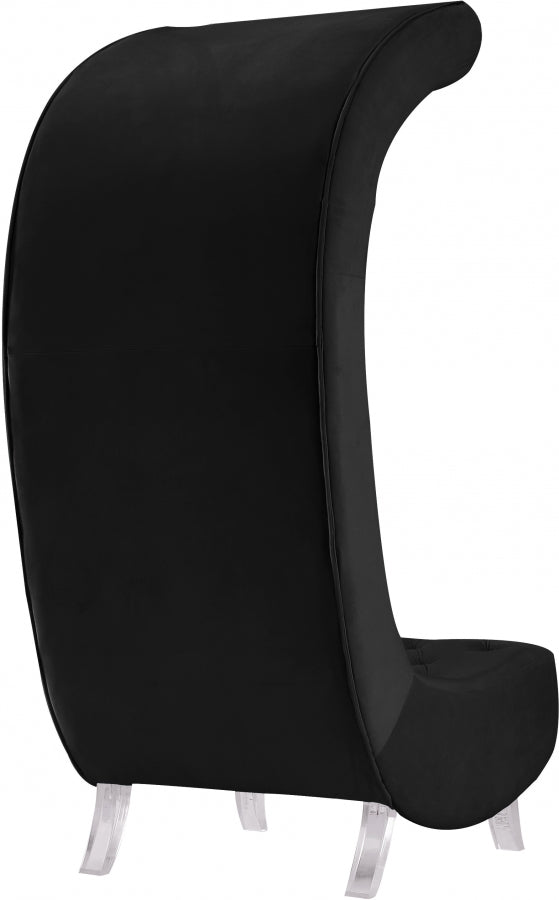 Chaise en velours Crescent