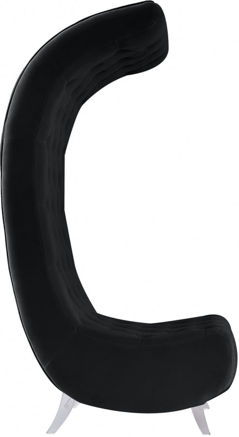 Chaise en velours Crescent