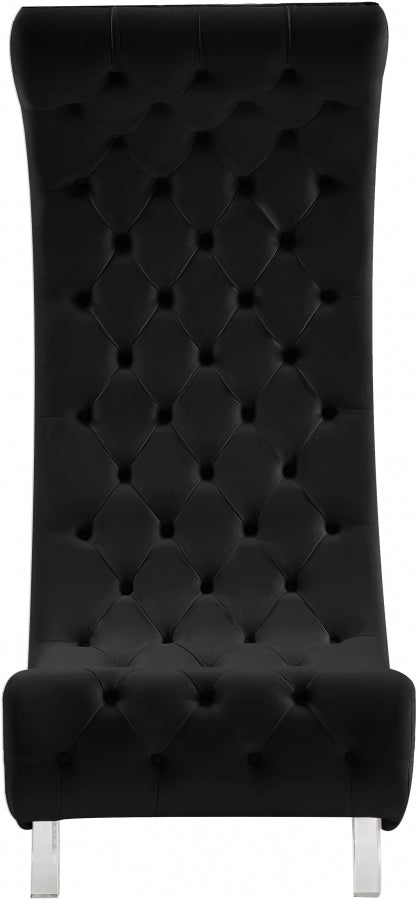 Chaise en velours Crescent