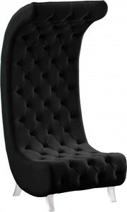 Chaise en velours Crescent