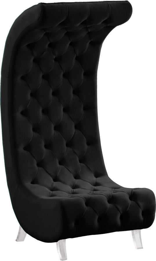 Chaise en velours Crescent