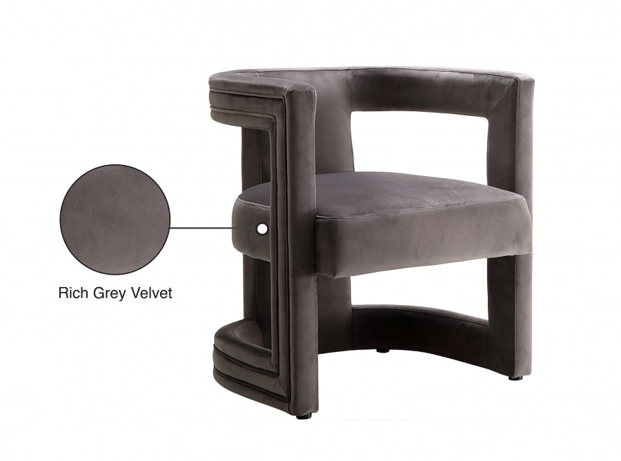 Chaise de salle à manger/d'appoint en velours Blair