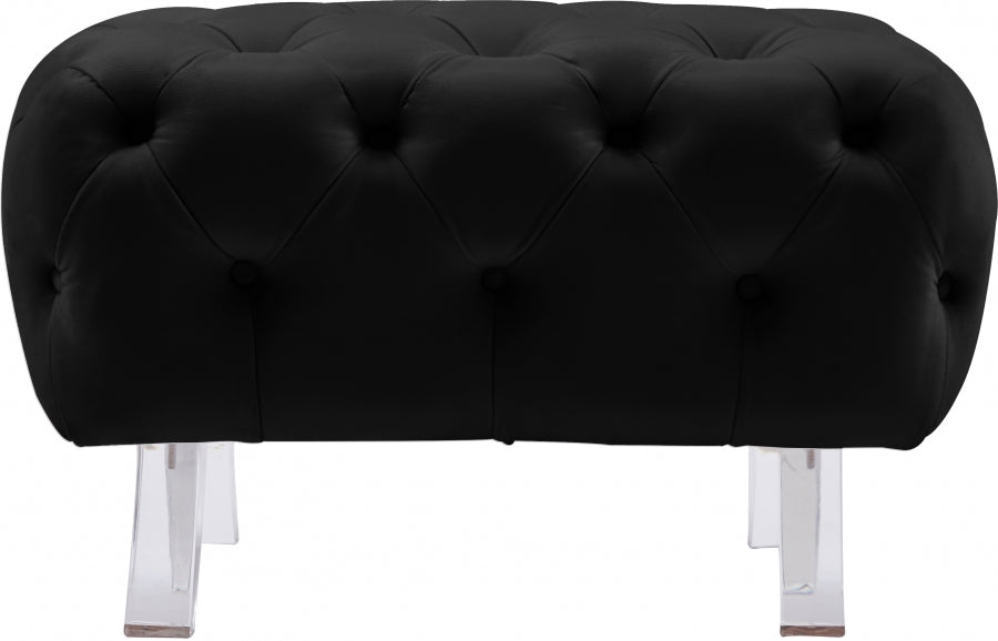 Pouf Croissant en velours