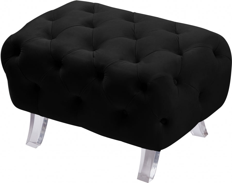 Pouf Croissant en velours