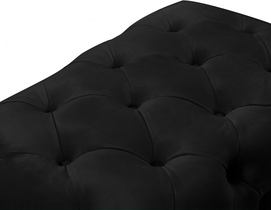 Pouf Croissant en velours