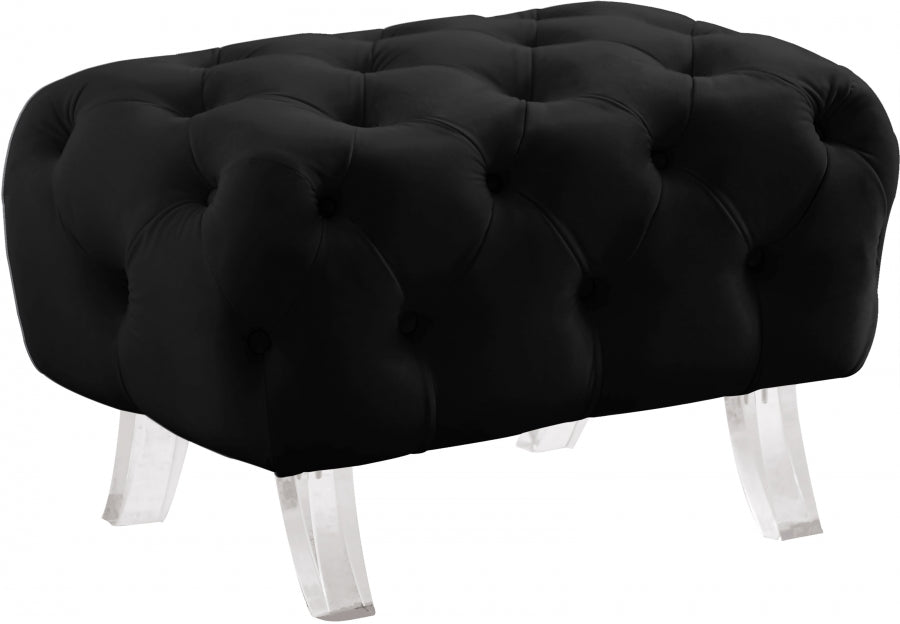 Pouf Croissant en velours