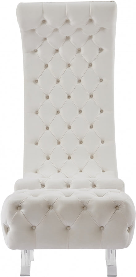Chaise en velours Crescent