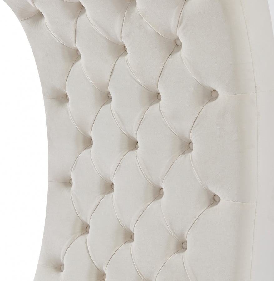 Chaise en velours Crescent