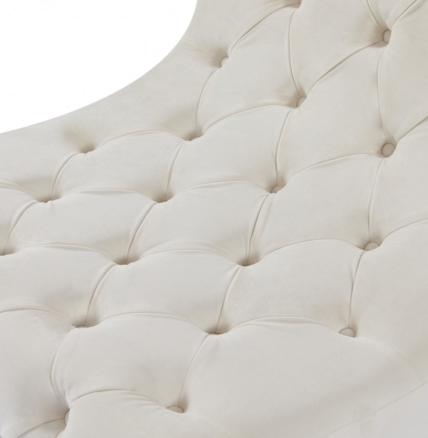 Chaise en velours Crescent