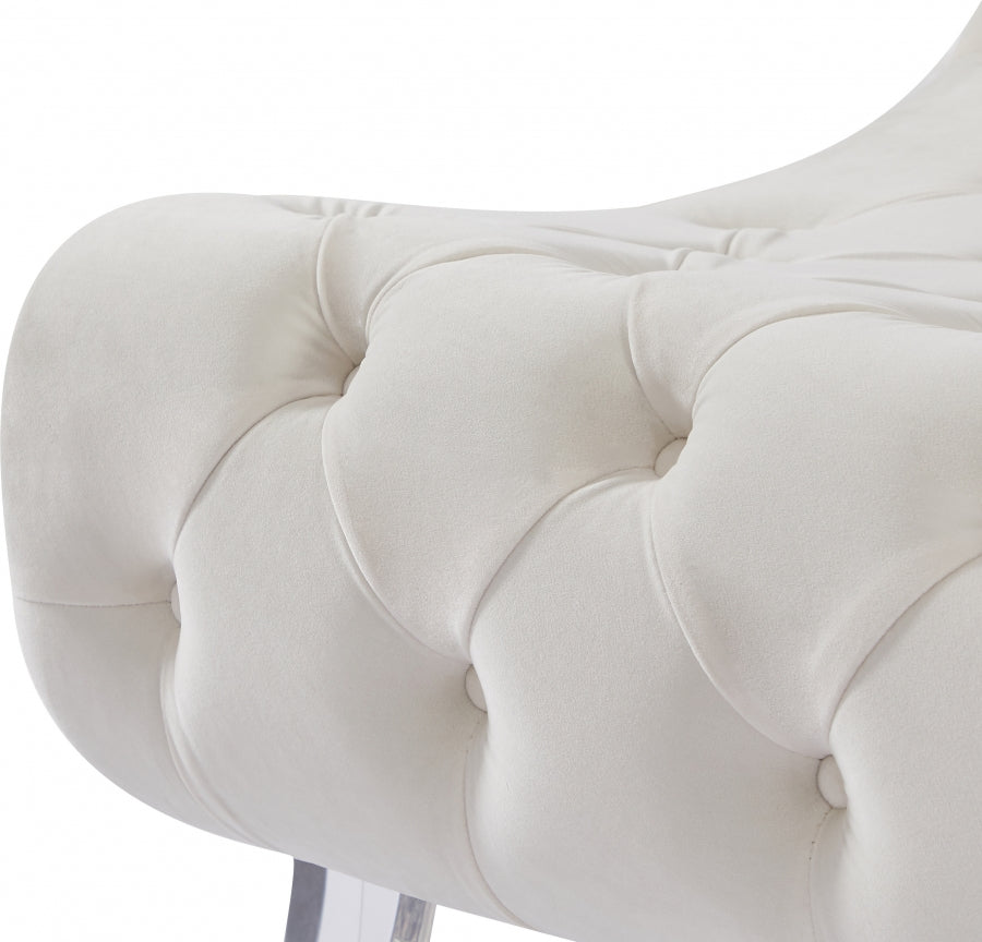 Chaise en velours Crescent