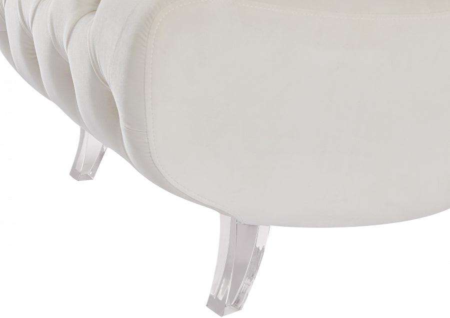 Chaise en velours Crescent