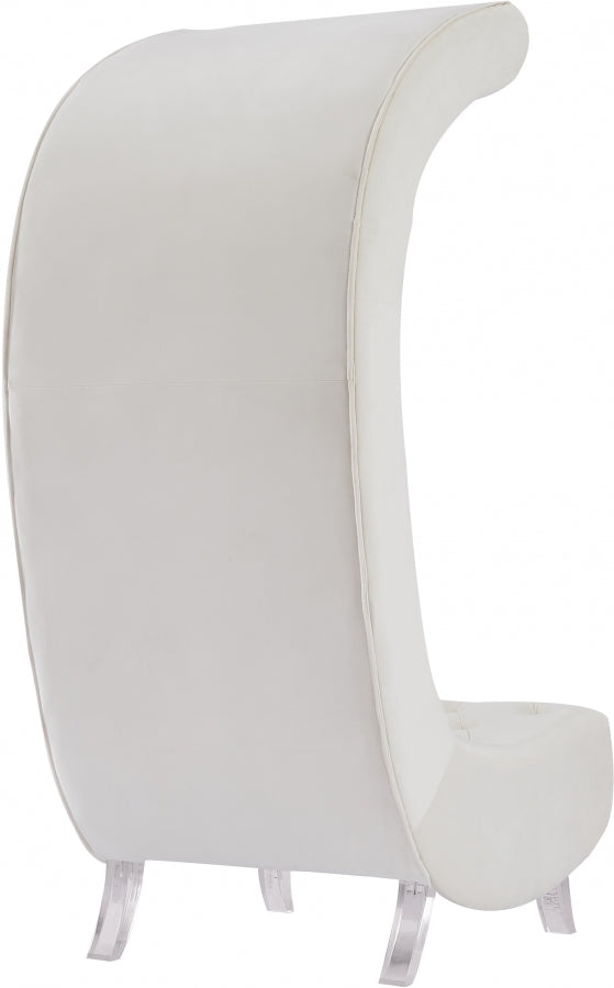 Chaise en velours Crescent