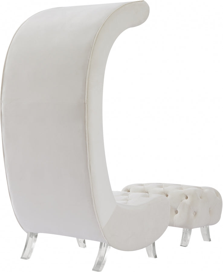 Chaise en velours Crescent