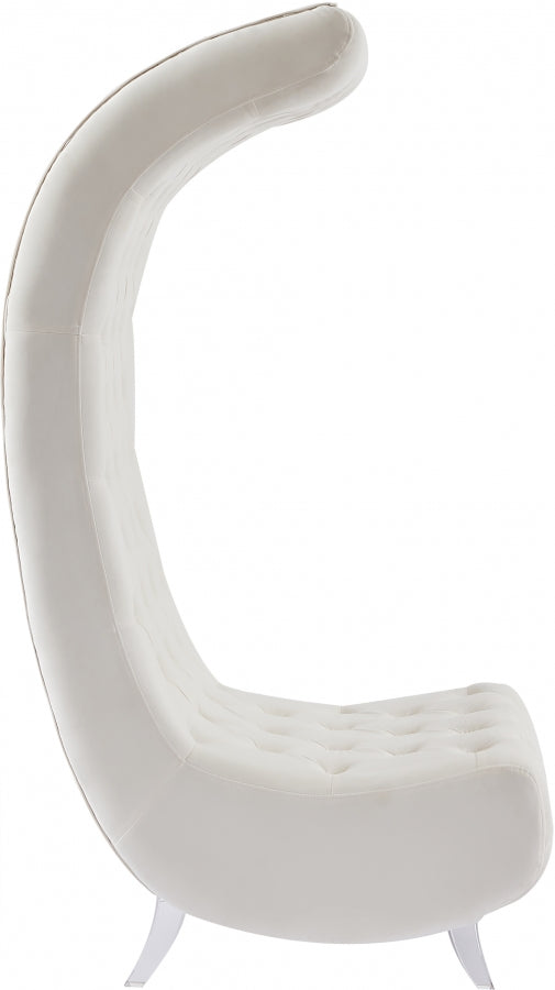 Chaise en velours Crescent